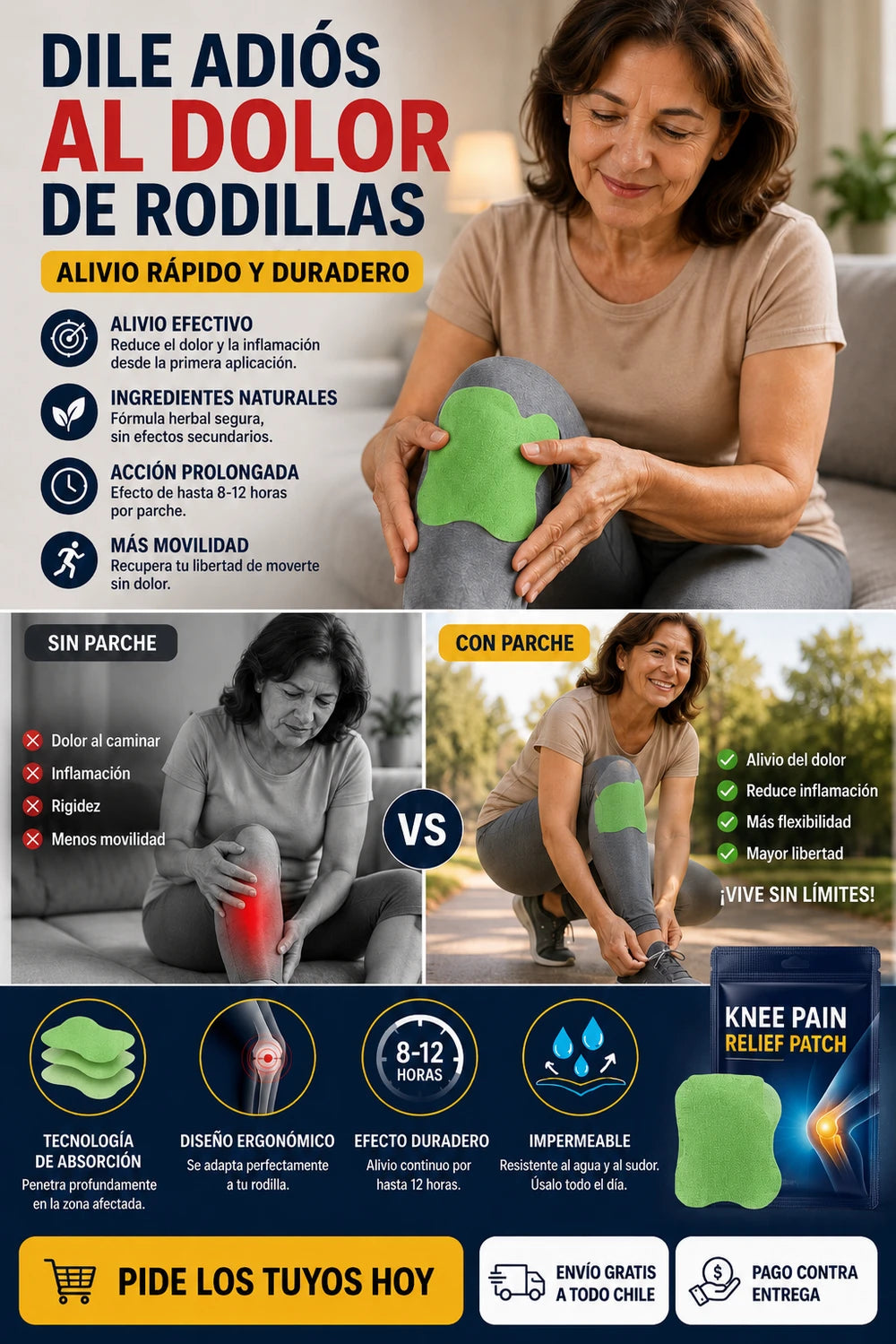 100 Parches para el dolor de rodilla