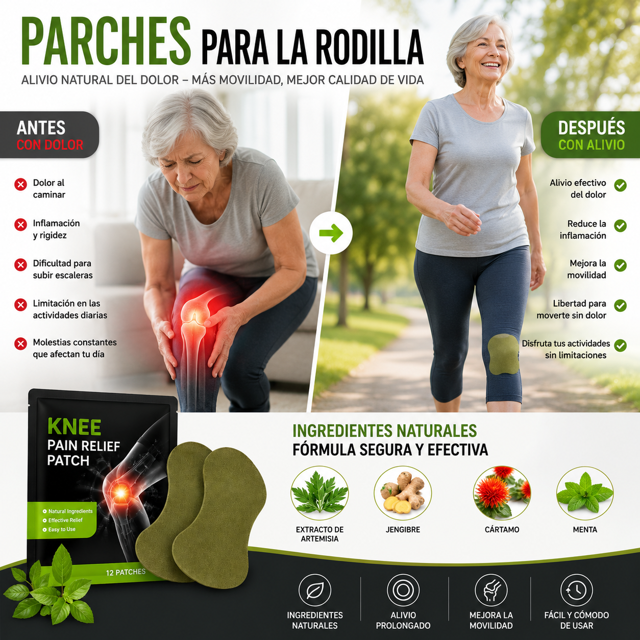 50 Parches para el dolor de rodilla