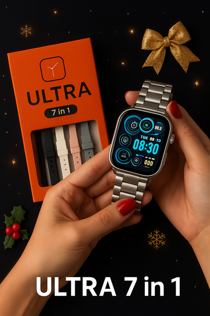 🎄 Reloj Smart Ultra + 7 Correas