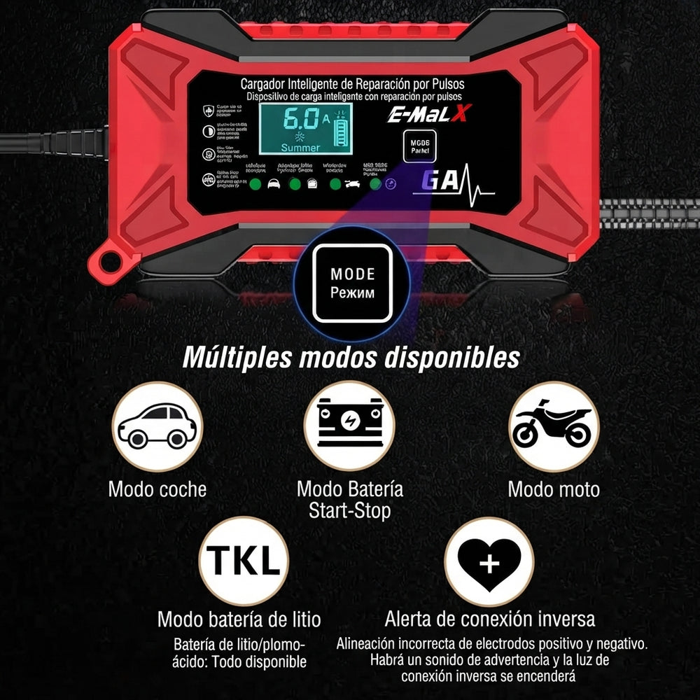 Cargador De Bateria Para Coche 12v