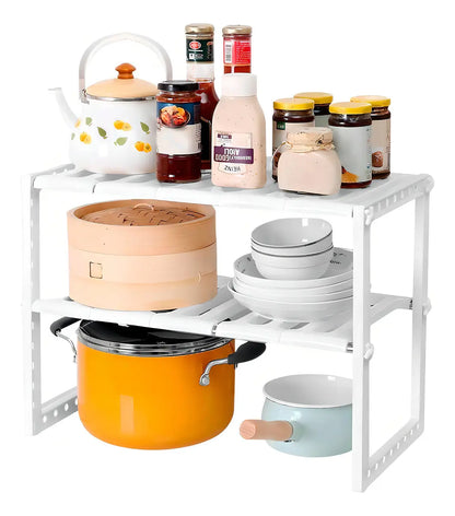 Organizador Doble de Acero Inoxidable